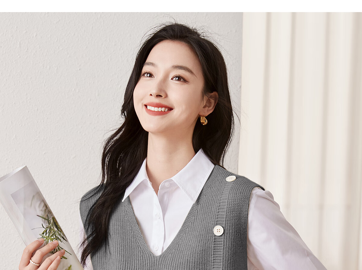 Chushen Spring and Autumn Women's Knitwear Fashion Versatile V-Neck Layered Knit Vest S141Z5023 27