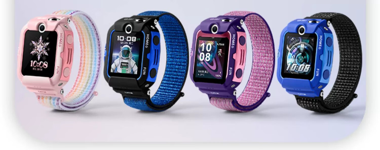 Iboann Nylon Loop Replacement Strap for Huawei Children's Watch 4X And Huawei 5 Pro Kids Watch, Braided Strap with Removal Tool, Nebula Blue 4