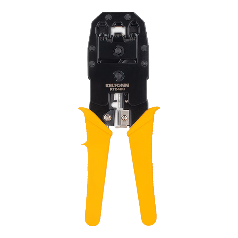 KELTONN Network Cable Crimper, Three-In Network Pliers, 4P/6P/8P Wire Crimping Tool, Wire Stripper, RJ45 Crimping Tool, Network Tools for Home Use