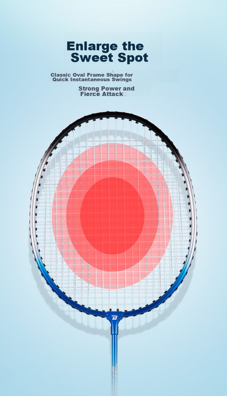 DHS Couple's Badminton Racket Set, 2 Pieces, Economical Training Double Rackets, 208 Pairs 3