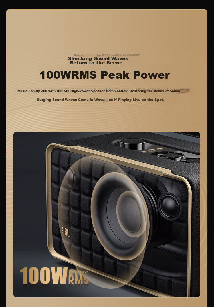 JBL A300 Platinum Edition WiFi Bluetooth Speaker, High-End Outdoor Portable Home Computer HIFI Desktop Speaker, Birthday Gift for Men And Wome 5