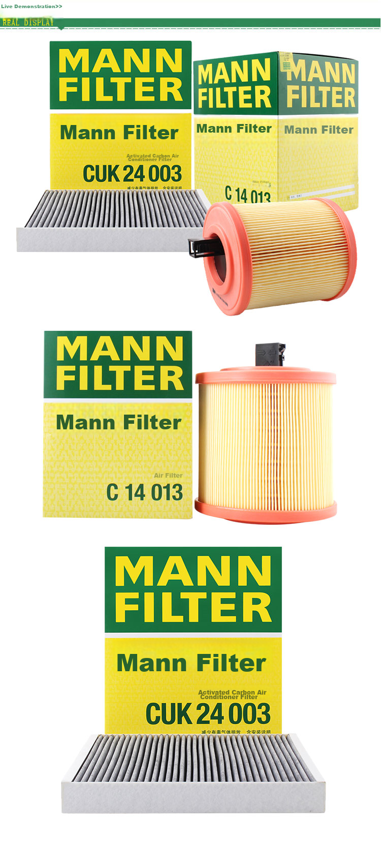 MANNFILTER Filter Set, Air Filter, Activated Carbon Filter, Suitable for Cruze 1.4T 1.5L/Verano 1.5L 1.5T 9