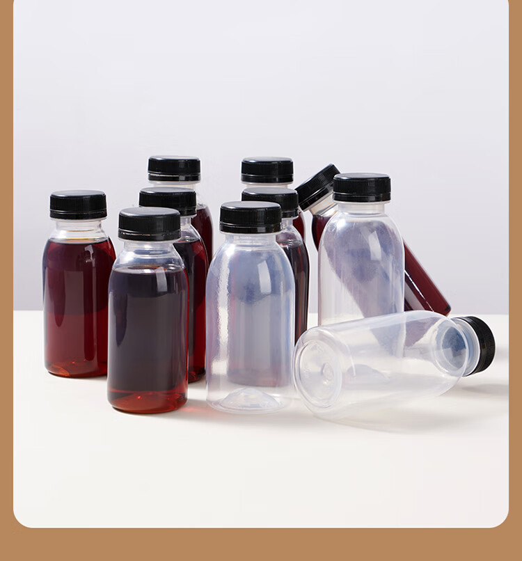 Baijie Chinese Herbal Medicine Dispensing Bottles, Heat-Resistant Sealed Containers, Food-Grade Milk Tea Bottles, Empty Bottles, 300ml, Pack of 10 9