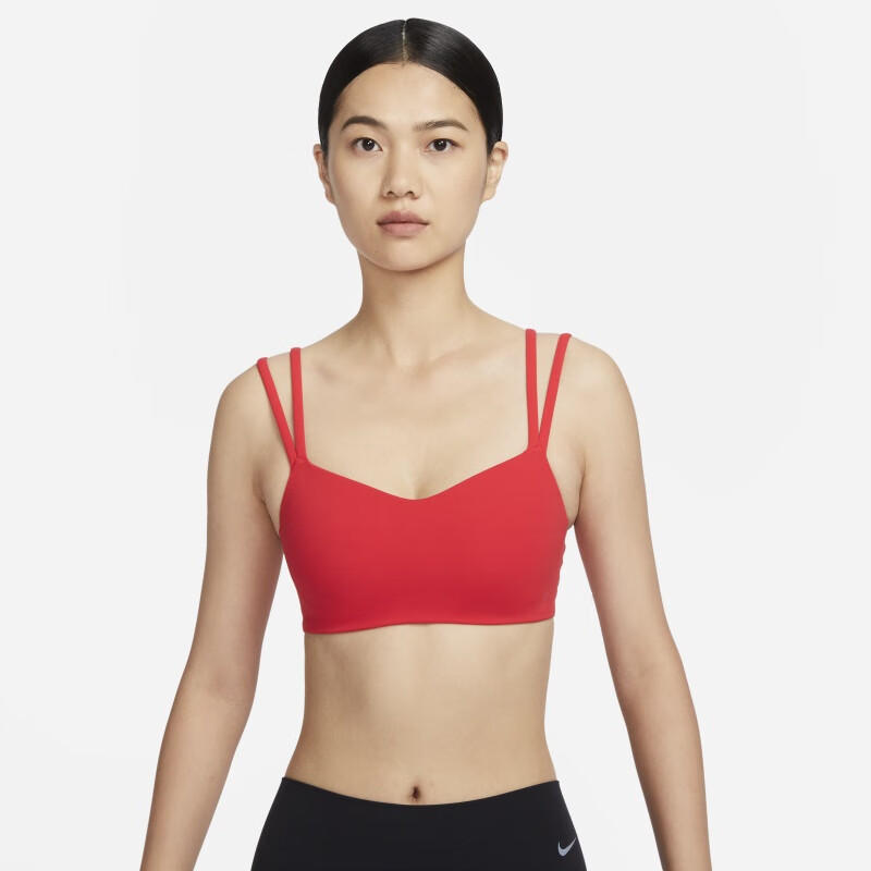 NIKE Women's Sports Bra, Low Support, Red, Anti-Sagging And Anti-Drop, DO6609-696, Red, Size M 2