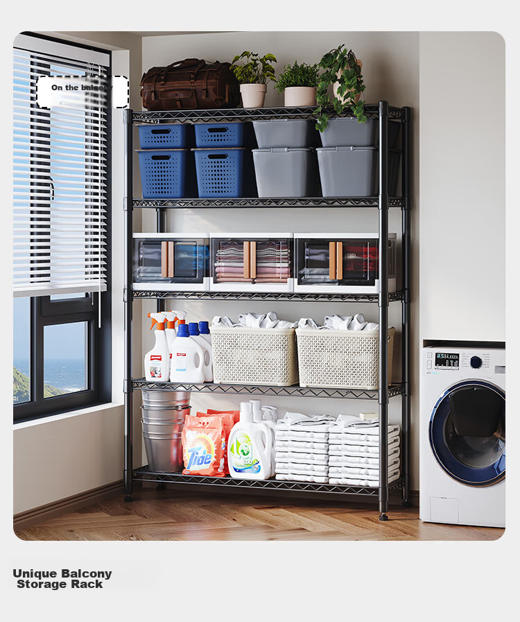 QIAONAMEI Kitchen Storage Rack, Floor-Standing Storage Shelf, Multi-Layer Shelving Unit, Household Organizer Rack, Living Room Storage Shelf, 60CM2392 23