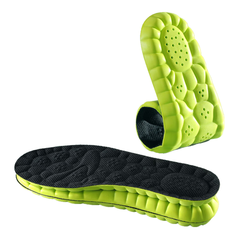 Nanjiren 2 Pairs of Sports Insoles for Men, Soft And Elastic Shock-Absorbing Breathable Odor-Resistant Sweat-Wicking Comfortable Long-Standing Antibacterial Non-Stuffy Size 37-38