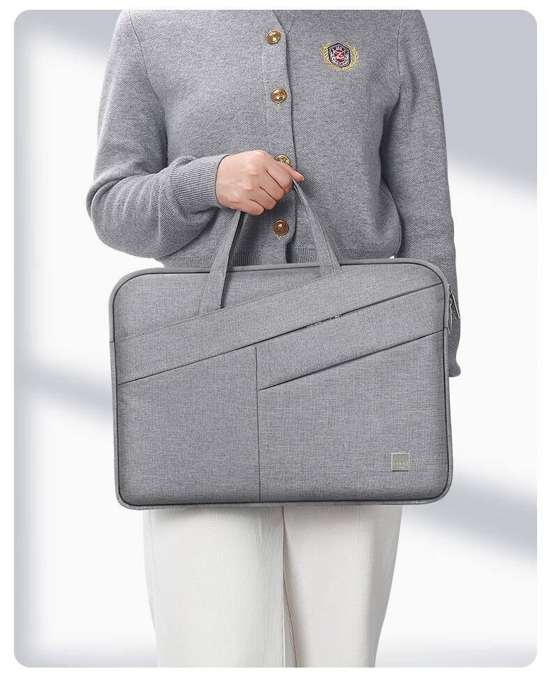 Biyoumei Laptop Bag, Handheld Slim Style, 14-Inch Notebook Briefcase, Suitable for Apple, Huawei, Xiaomi, Lenovo 17