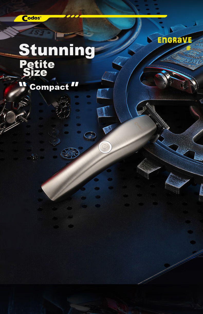 Codos Hair Clipper, Small Trimmer for Oil Hair, Gradient Specialized Trimming, Engraving, Professional Shaver for Barbershops And Salons A10 3