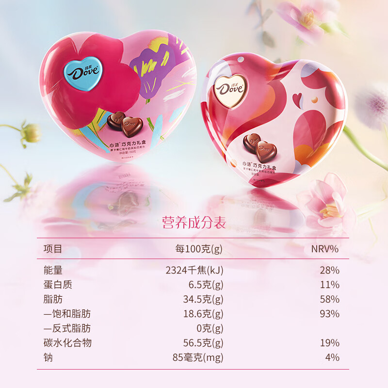 德芙 心语巧克力 礼盒150g 休闲零食 糖果 生日礼物  送礼物