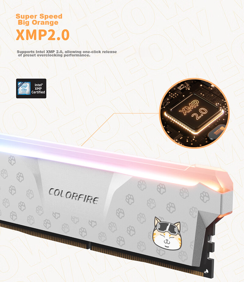 Colorful COLORFIRE 16GB DDR4 3200 Desktop RAM Heat Sink Scorpio Intel Compatible C22 4