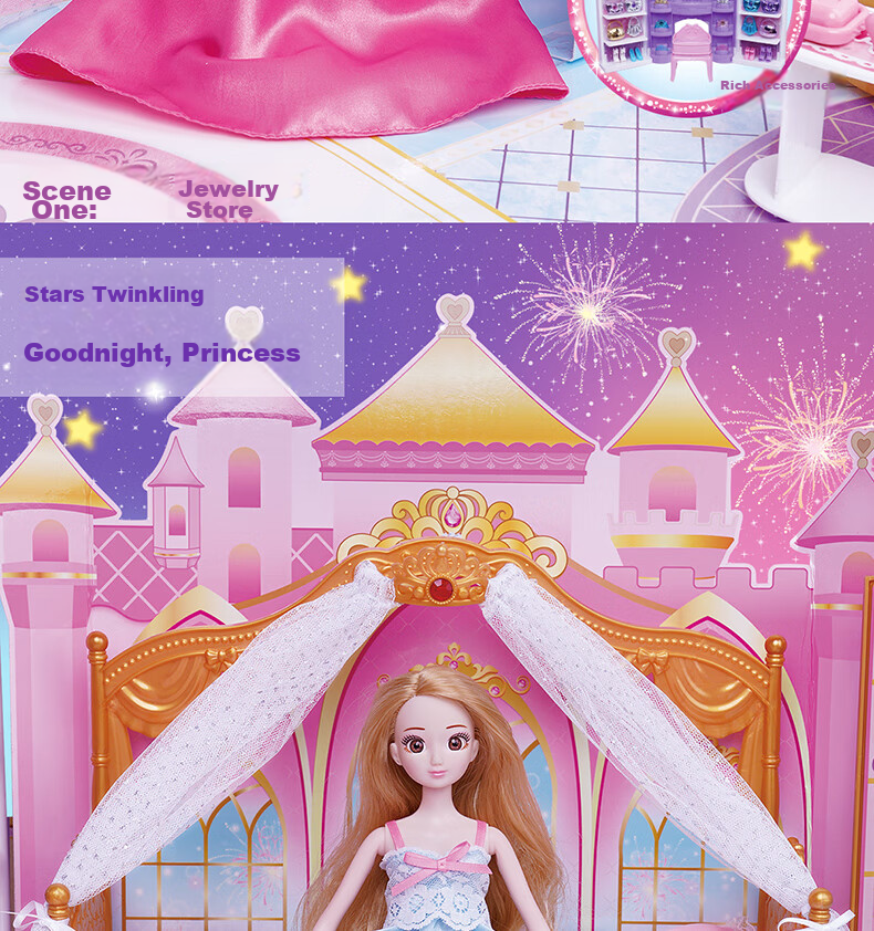 Anlili Children's Toy, Girl's Gift, Dress-Up Doll, Pretend Play, Barbie Dream House, Birthday Present 6