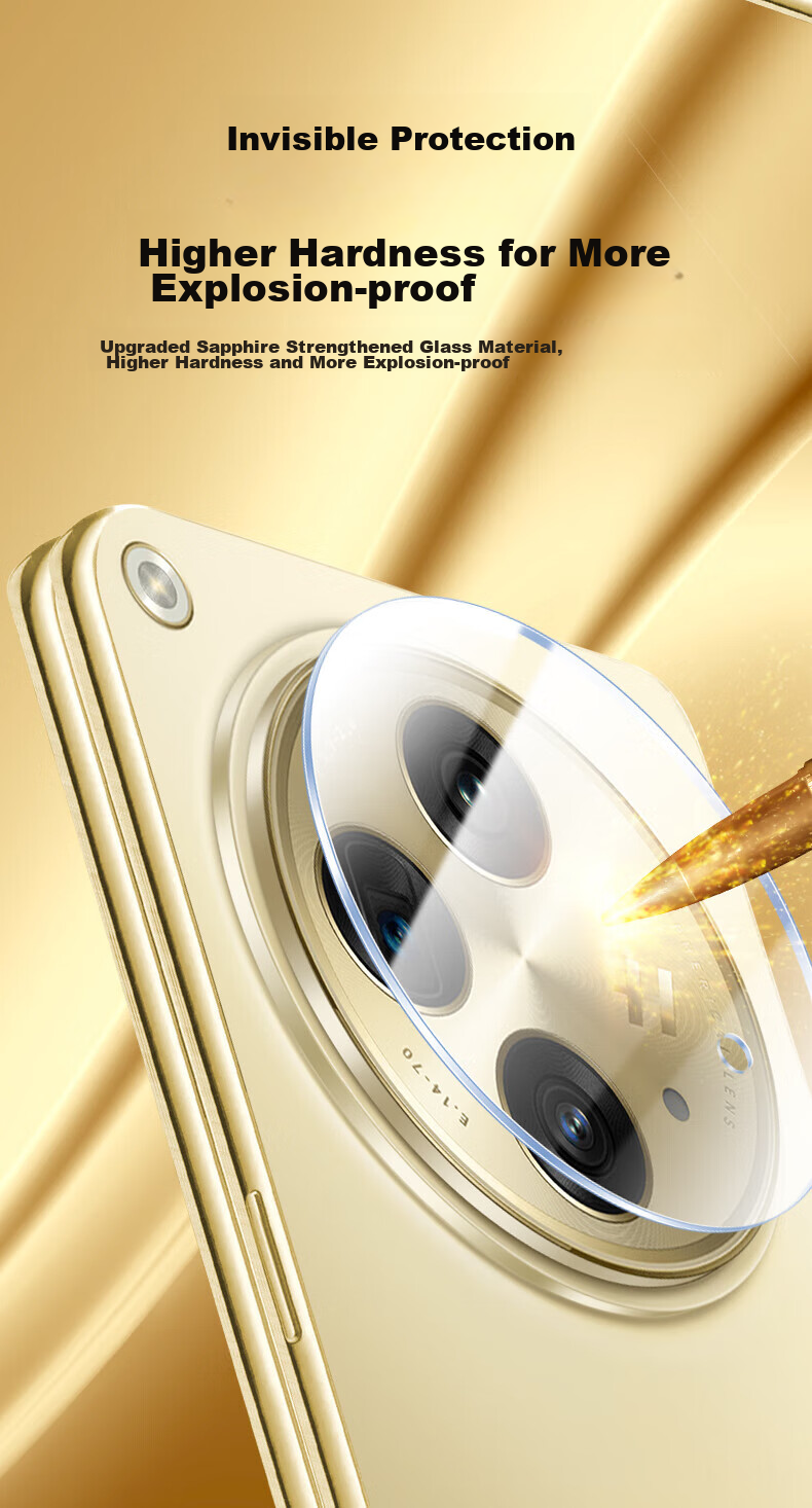 ESCASE Find N5 Rear Camera Lens Protector, High-Definition Full Glass Ultra-Thin Anti-Drop Scratch-Resistant Tempered Glass Film for OPPO Find N5 9