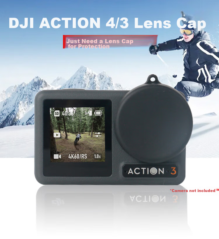 KYOTSU Universal Lens Cap for DJI OSMO ACTION5Pro/4/3, Protective Plastic Cover for Camera Lenses, Compatible with DJI Action 5 Pro/4/3 Cameras 1