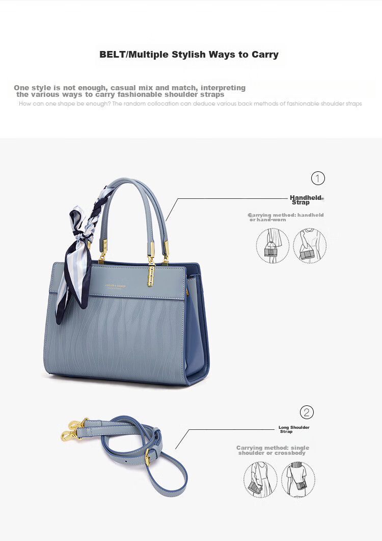 Cnoles Women's Handbag, Cowhide Leather Brand, Large Capacity Tote Bag, Crossbody Bag, Mother's Day Gift, Practical Present for Mom Or Wife 13