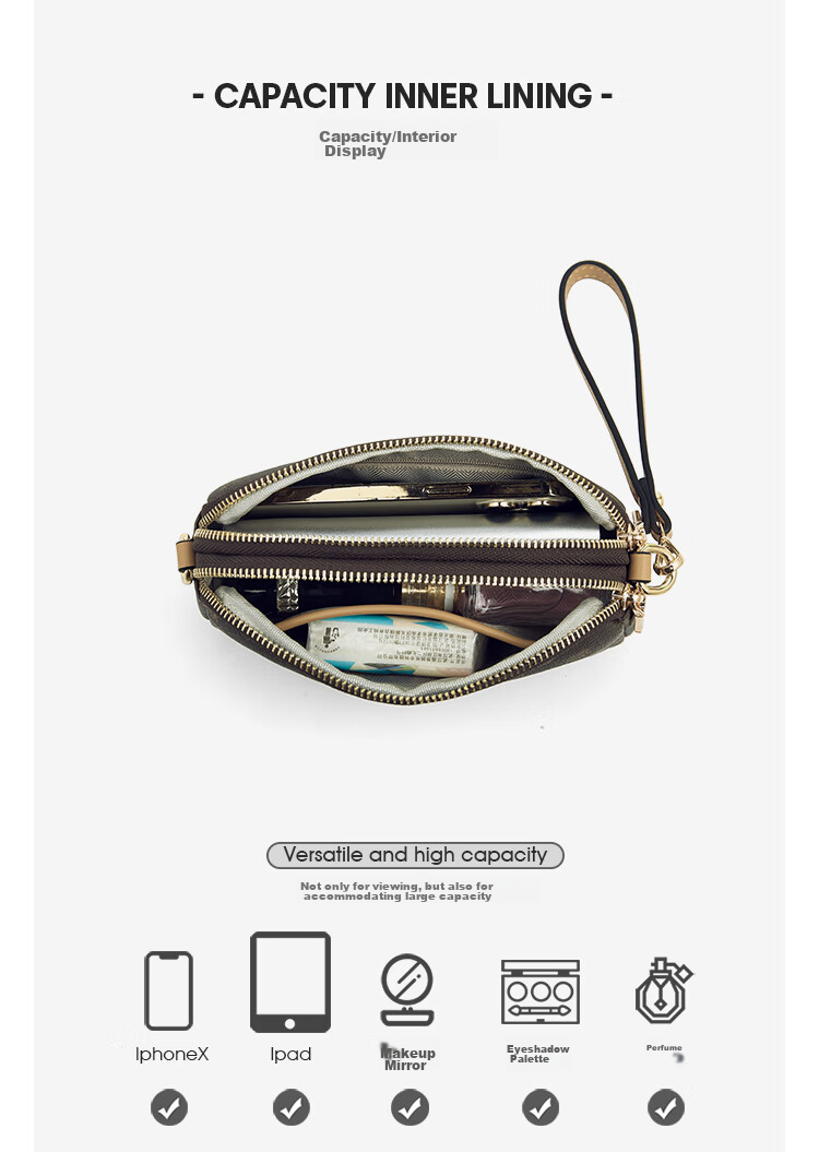 Laorentou Ladies Handbag, Large Capacity, Monogram Shoulder Bag, Crossbody Bag, Phone Pouch, Small Purse, Valentine's Day Gift 8