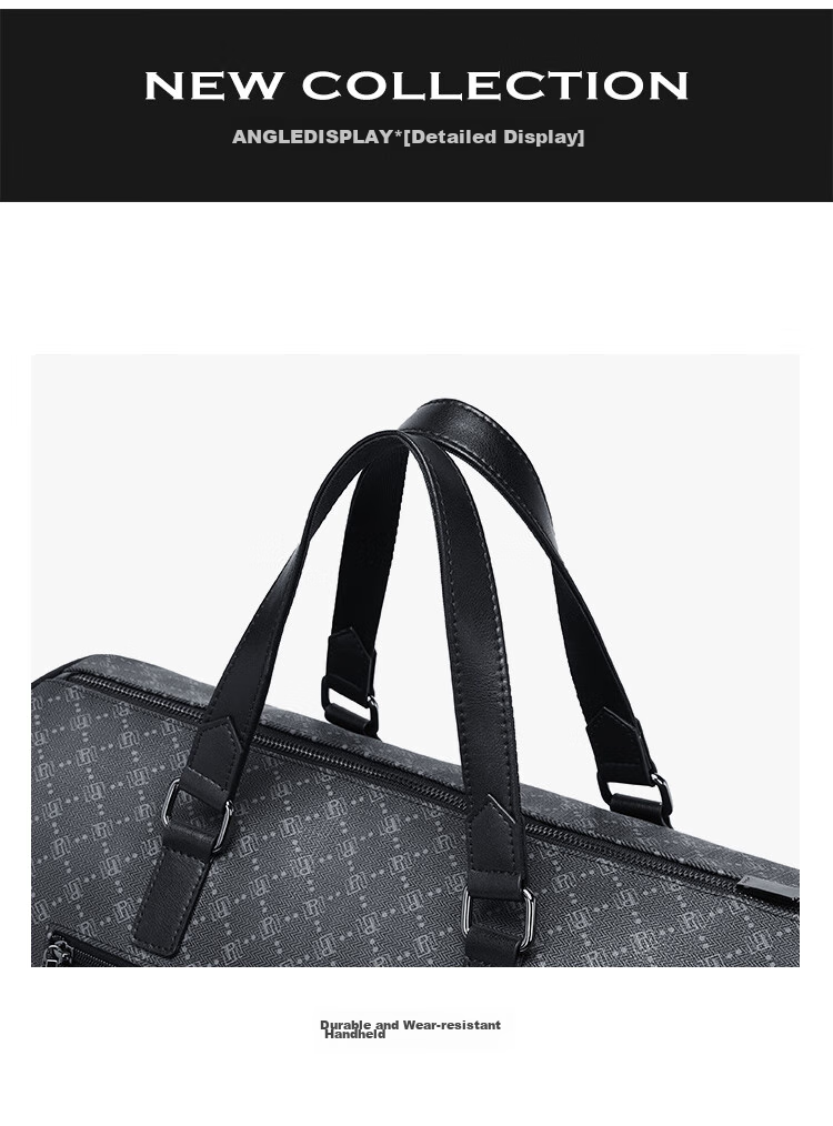 POLO Travel Bag for Men, Business Large Capacity Short-Distance Trip Commuter Luggage Handbag with Separate Shoe Compartment Storage Bag 25