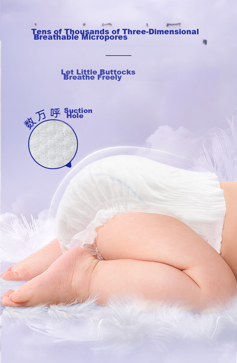 Lelch Soft Care Mini Diapers, Daytime Disposable Diapers, Size S, 32 Pieces (4-8KG), Baby Diapers, Disposable Diaper 7