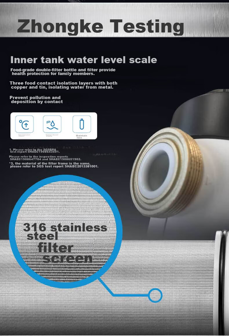Everpure Under-Sink Pre-Filter Water Purifier, 40 Micron Backwash, 11T/H High Flow Rate, Baby And Maternal Grade, BPA-Free, 316L Stainless Steel Filter, EVP-P40B 7