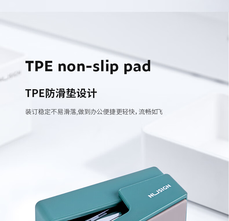 Deli Mini Stapler for Students, Compact Office Stapler, Portable Handheld Low-Effort Stapling Machine, Includes 830 Staples, Office Supplies, Blue NS083 10