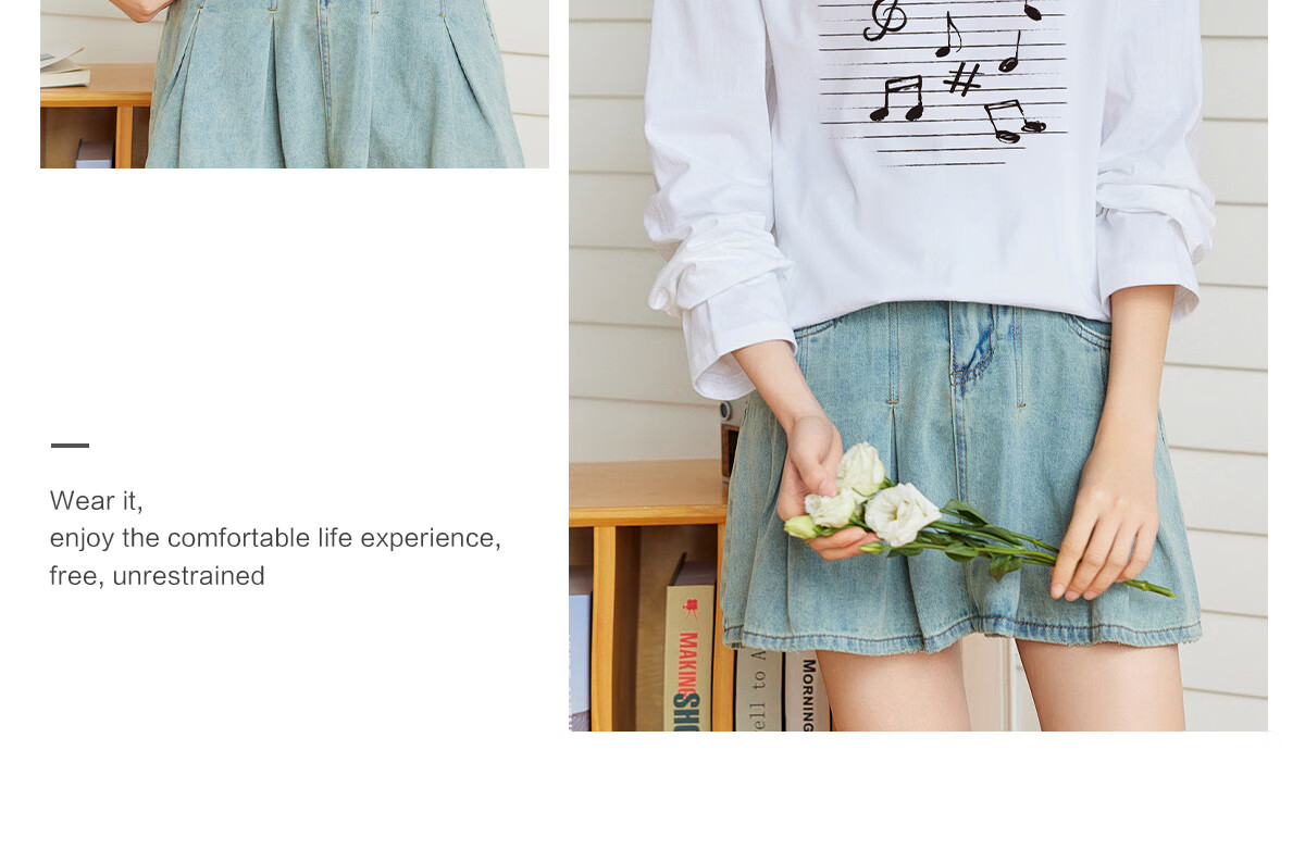 Halo Queen Women's Long Sleeve Cotton T-Shirt Spring Autumn Round Neck Letter Bow Print Casual Base Shirt New H143T2009 41