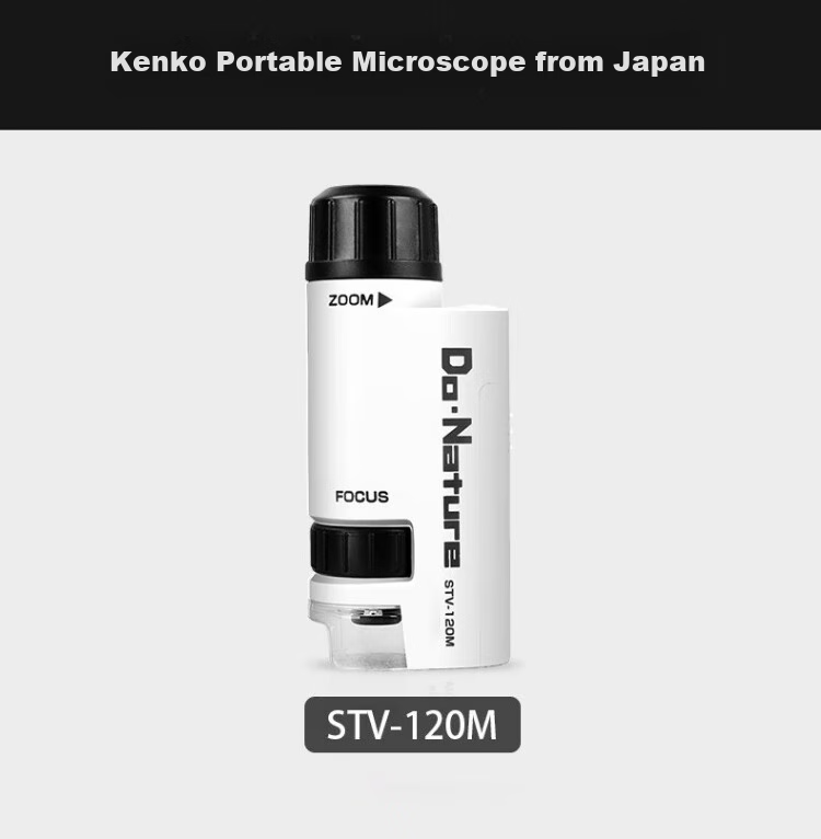 KENKO STV-120M Children's Microscope, Portable Handheld High Magnification High Definition Darwin LED Light for Students 4