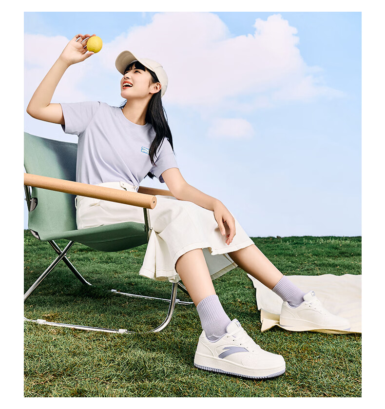 Anta Origin Year 2.0 Women's Thick-Soled Skate Shoes Casual White Sneakers Retro Trendy Height-Increasing Sports Shoes for Students Couples 14