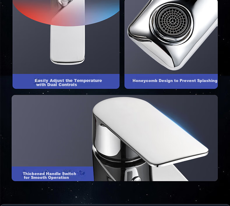 Zunchi Sink Faucet, Hot And Cold Stainless Steel Basin Tap, Single Hole Bathroom Washbasin Faucet 1028 6