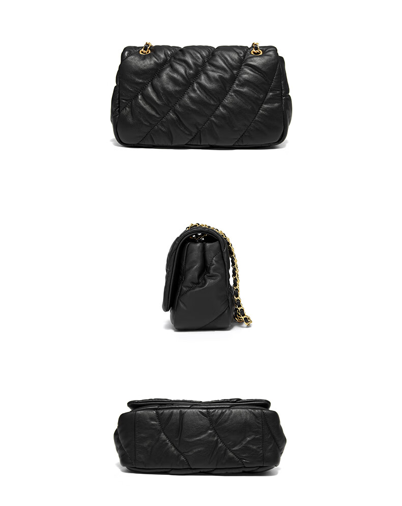 HR Handbag, Women's Shoulder Crossbody Bag, Small Soft Leather Quilted Pillow Bag, Birthday Gift 16