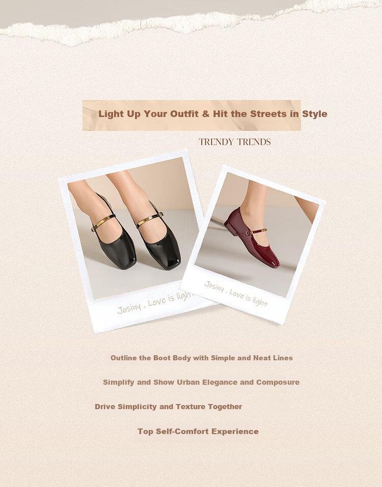 Josiny Single Shoes, 2026 Spring New Red Retro Hepburn Style Leather Shoes, Shallow French Mary Jane Shoes, Deep Red, Size 37 2