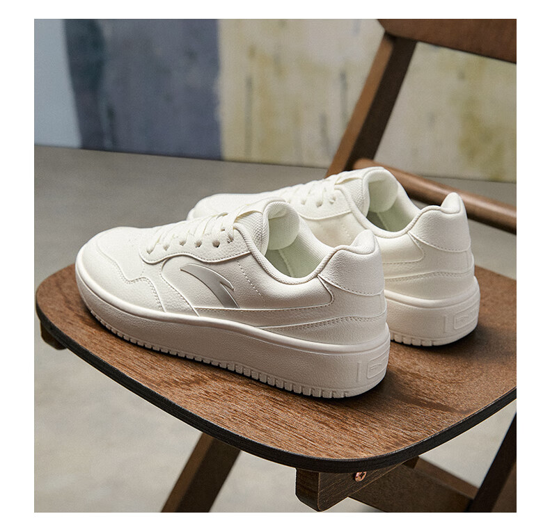 Anta Light Step V2 Lightweight Soft and Elastic Men's Sneakers Summer Breathable Couple's White Shoes Thick Sole Durable Height Increasing Casual Shoes 11