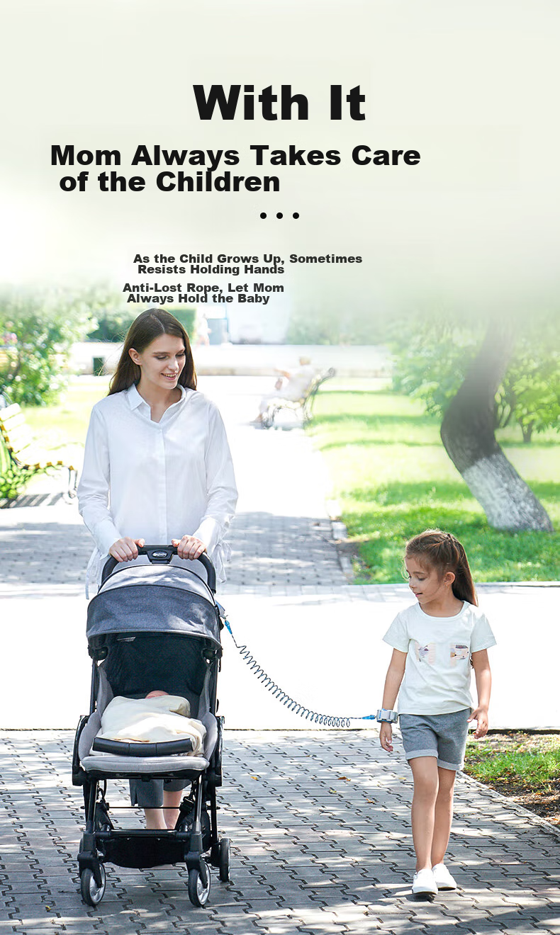 BEIDELI Anti-Lost Strap with Leash, Children's Outdoor Anti-Loss Rope, Baby Travel Anti-Lost Wristband, One-Key Unlock, Bingxin Orange 3