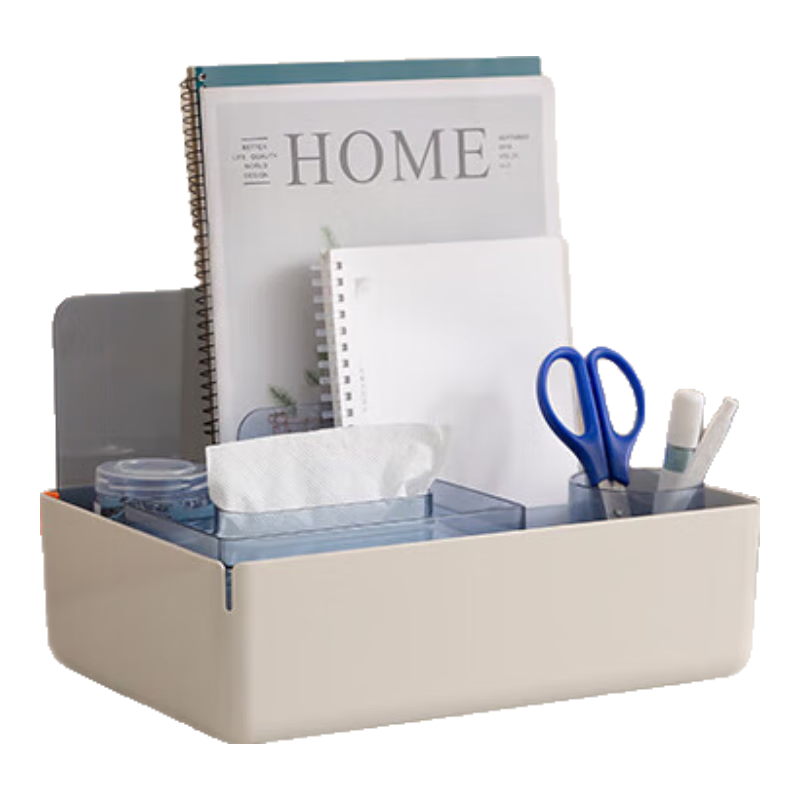 Deli Xdomo Series Multi-Functional Storage Box, Office Desk Organizer, Tissue Box Bookshelf Pen Holder, Green XDM33