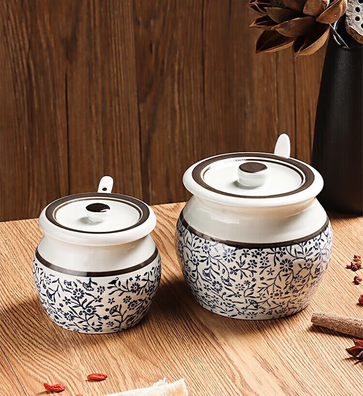 Jingmao Glass Oil Bottle Set of 7 - Condiment Jars for Seasoning, Salt, Sauce, Soy Sauce 2