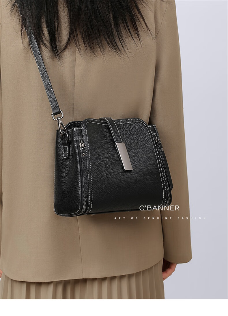 C.BANNER Top-Grain Leather Handbag, Bucket Bag for Women, Mom Bag, Crossbody Shoulder Bag, Brand Birthday Gift for Girlfriend on May 20 1