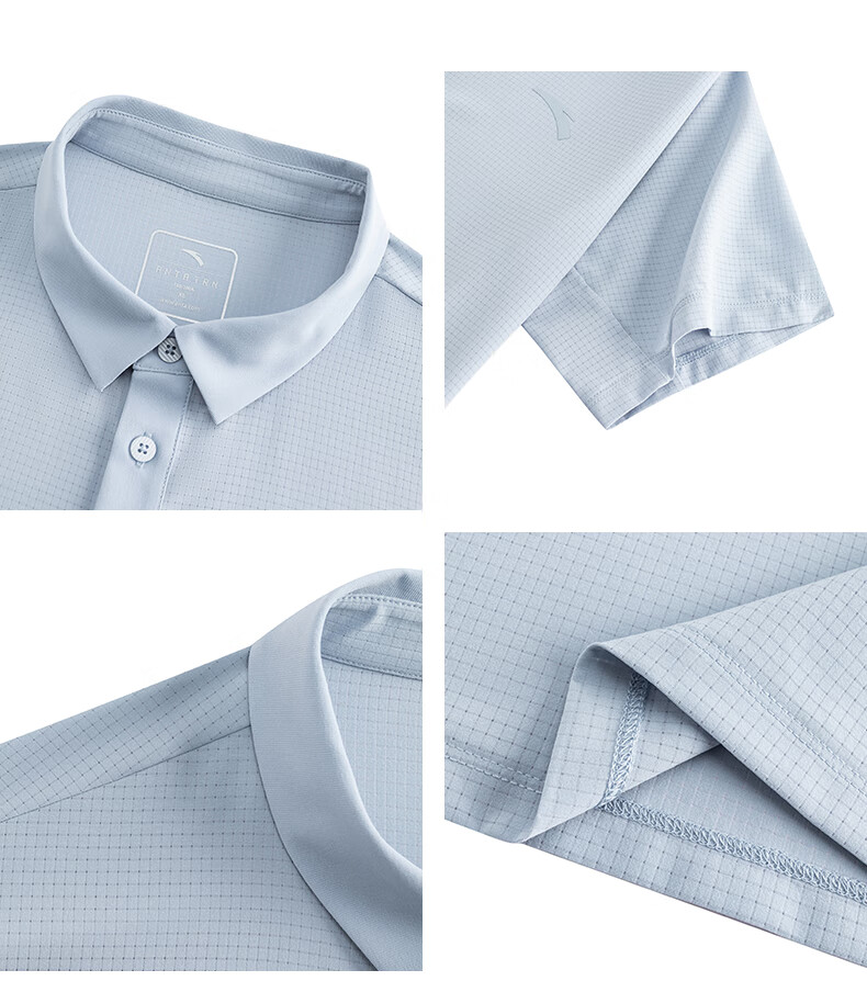 Anta Xingdong Polo | Lightweight Business Quick-Dry Collared Short Sleeve Men's Summer Commuter Breathable T-Shirt Crisp Top 22