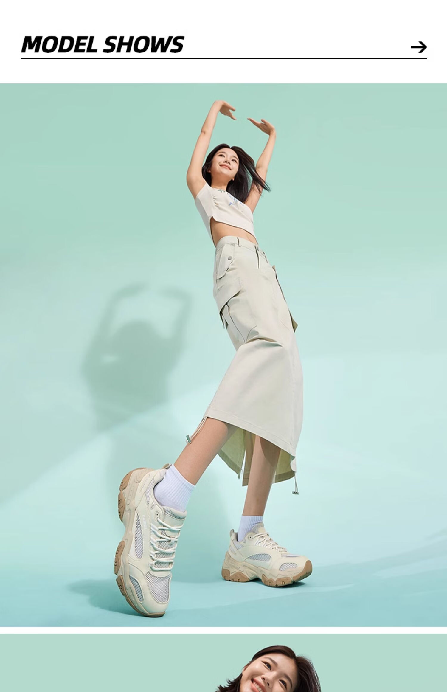 CAMEL Retro Chunky Women's Shoes, Platform Heightening Casual Sneakers X24B09L7009, Cream White/blue, Size 37 27