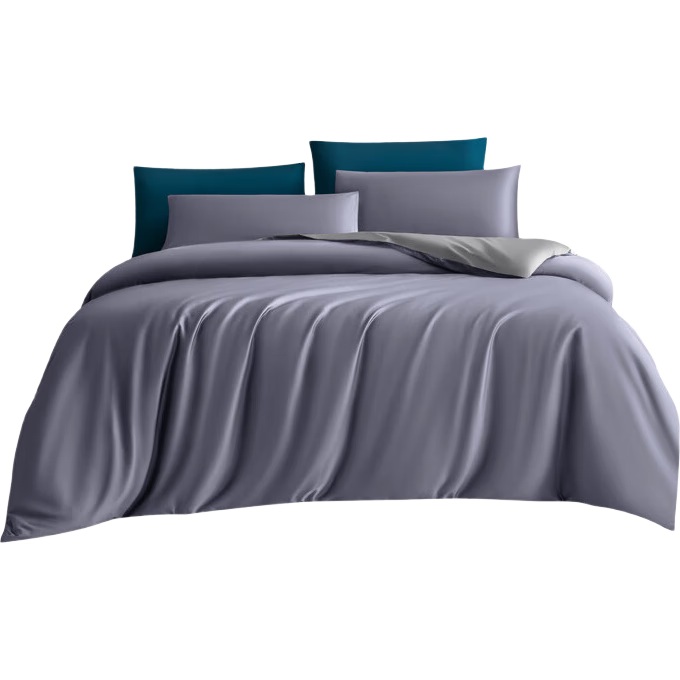 JD Original 60-Piece Pure Cotton Bedding Set, 100% Xinjiang Long-Staple Cotton, Sateen A-Class Bedding, Luxurious High-End Bedsheet Duvet Cover, for 1.8-Meter Bed, Blue And Gold