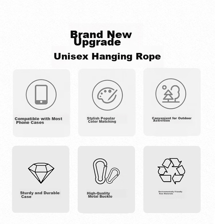 BZBC Phone Strap Neck Strap Crossbody Adjustable Retractable Anti-Loss Phone Case Braided Cord Long Style Suitable for Apple Huawei Android Phones Trendy Versatile Black And White 2