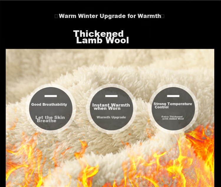 TUCANO Men's Cotton Pants Lamb Wool Fleece Thickened Graphene Warm Comfortable Casual Straight Leg Trousers Black 3XL 5