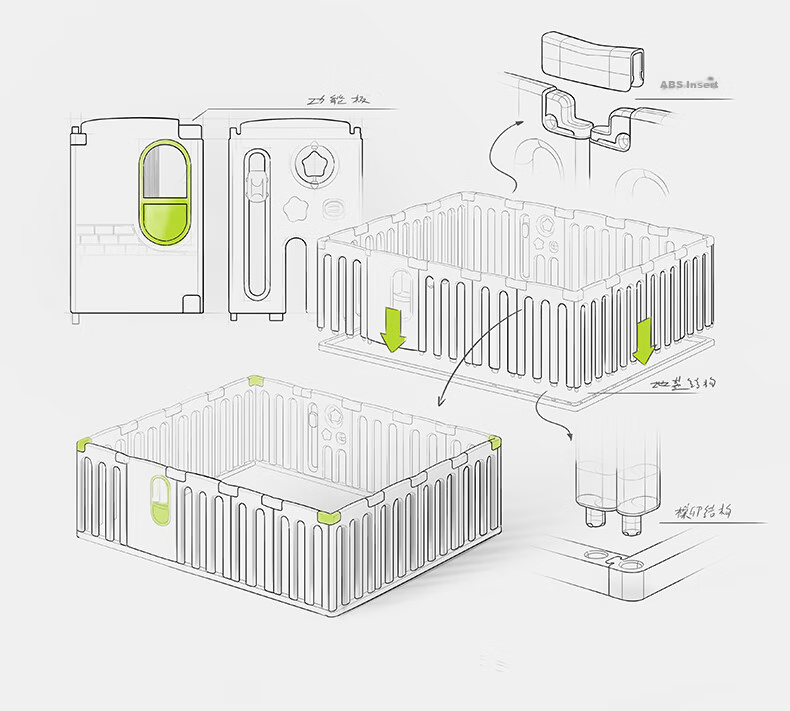 Babycare Fairy Garden Playpen Crawling Mat, Baby Indoor Safety Floor Protection Barrier, 180*200cm 7