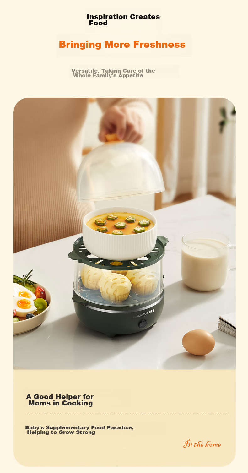 Joyoung Egg Cooker, Multifunctional Smart Steamer, One-Touch Start, Holds 7 Eggs, ZD7-GE130 8