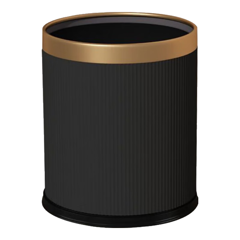 Feidasanhe Lidless Trash Can, 15L, Gray, Luxurious High-End Design with Two Bins, for Home Living Room Bedroom Kitchen Office Bathroom