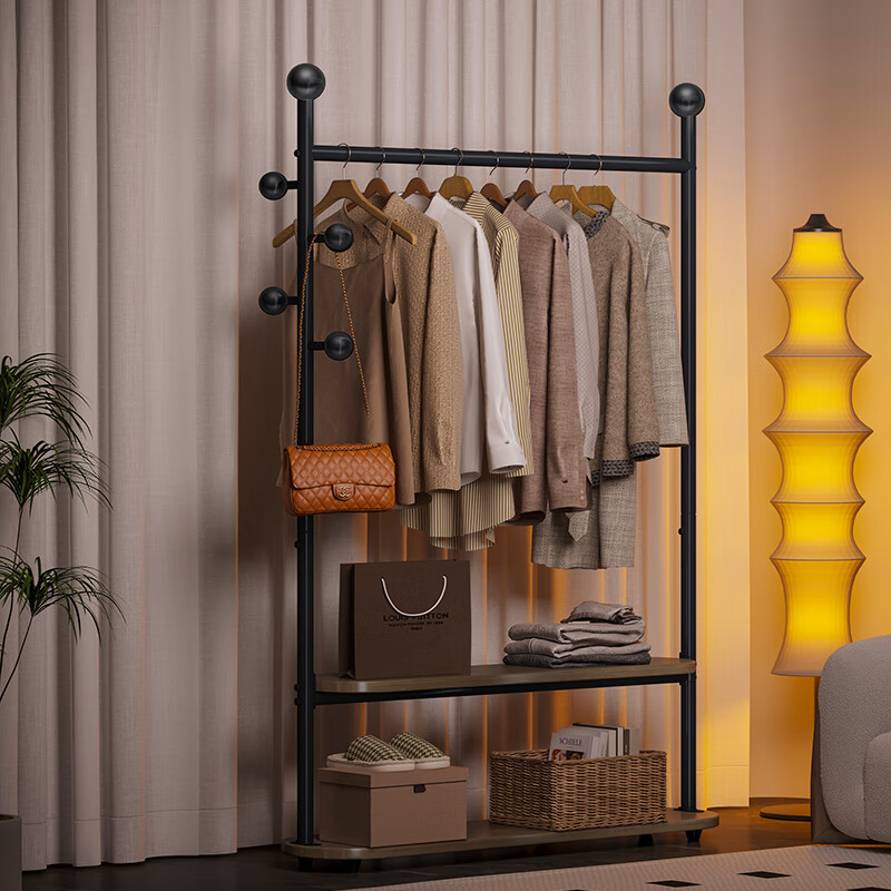 Yicainianhua Coat Rack, Floor-Standing Clothes And Hat Stand, Multifunctional Hanger, Bedroom Storage Rack, Clothes Drying Rack (Miqi) 2383
