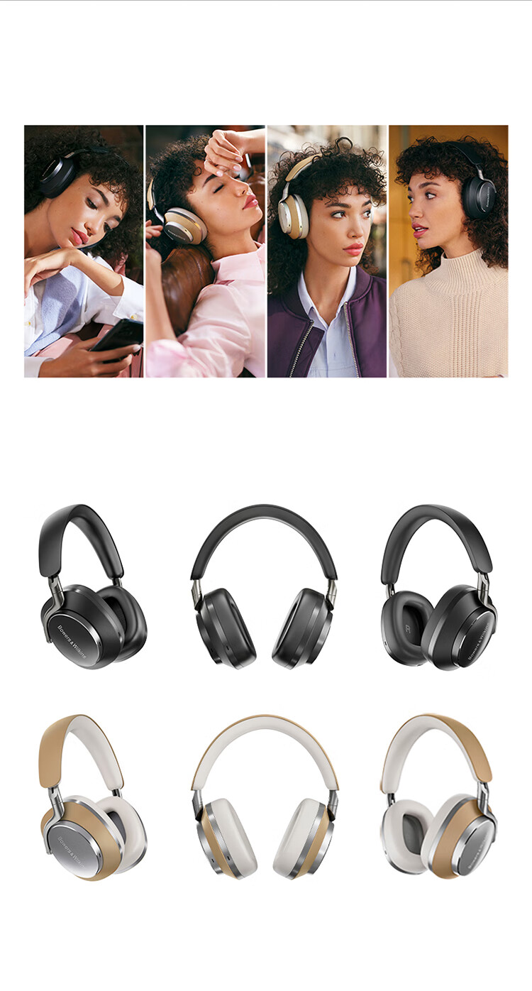 Baohuaweijian Px8 [Price Protection Double 11] Wireless HiFi Over-Ear Bluetooth Headphones, B&W Smart Active Noise Cancellation High-Fidelity Music Headset, Gift S2, Obsidian Black 3