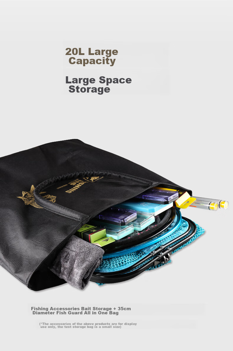 Diaoyuwang, Multi-Functional EVA Thickened Waterproof Storage Folding Fishing Bag, Portable Fishing Tackle, Large Size 4