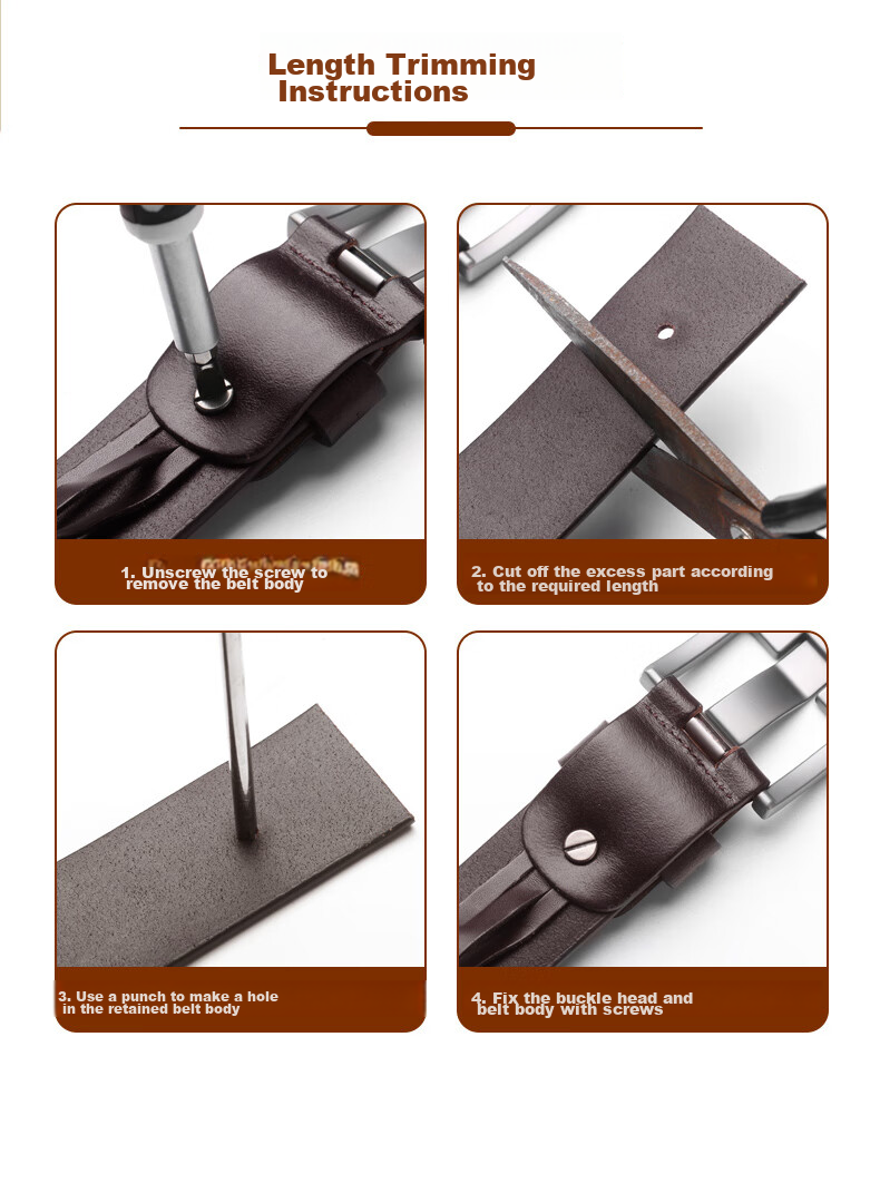 CARTELO Men's Top-Grain Leather Belt, Business Casual Pin Buckle Trouser Belt, Gift for Boyfriend, Husband, Or Father 2