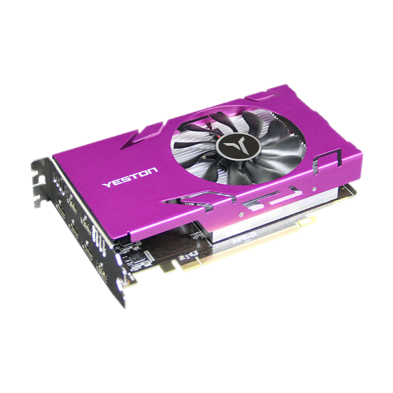 Yeston R7 350 2GB 6 HDMI, Six-Screen Graphics Card, Professional Multi-Screen Display Card, Multi-Screen Display, Splendid Performance