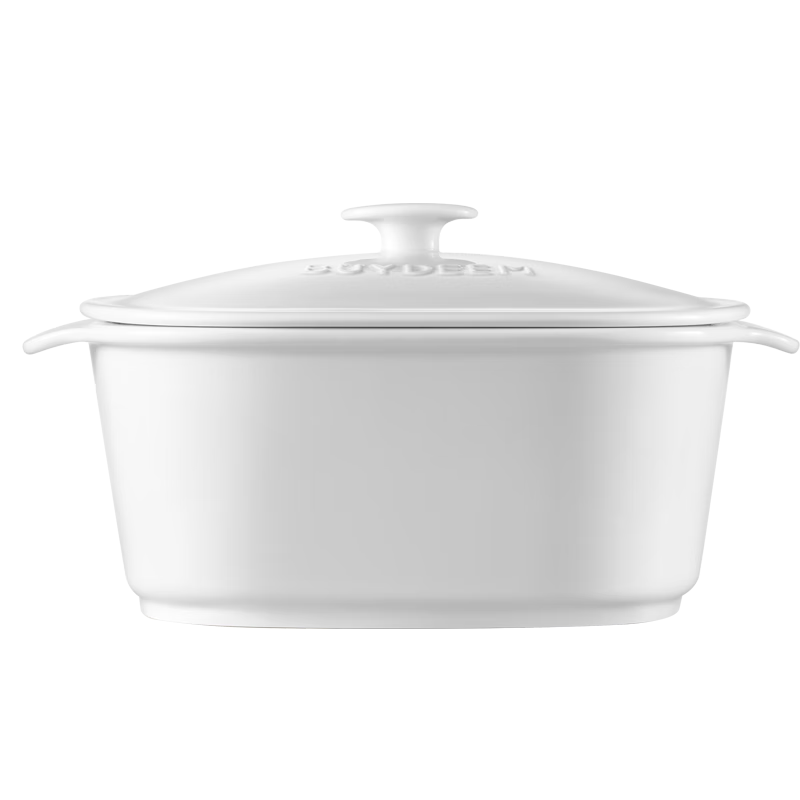 Buydeem Ceramic Large Stew Pot, Large Household Tableware, Microwave-Safe Bowl, Steaming And Stewing Pot, Suitable for Electric Oven, 3.5L Ceramic Large Stew Pot Accessories