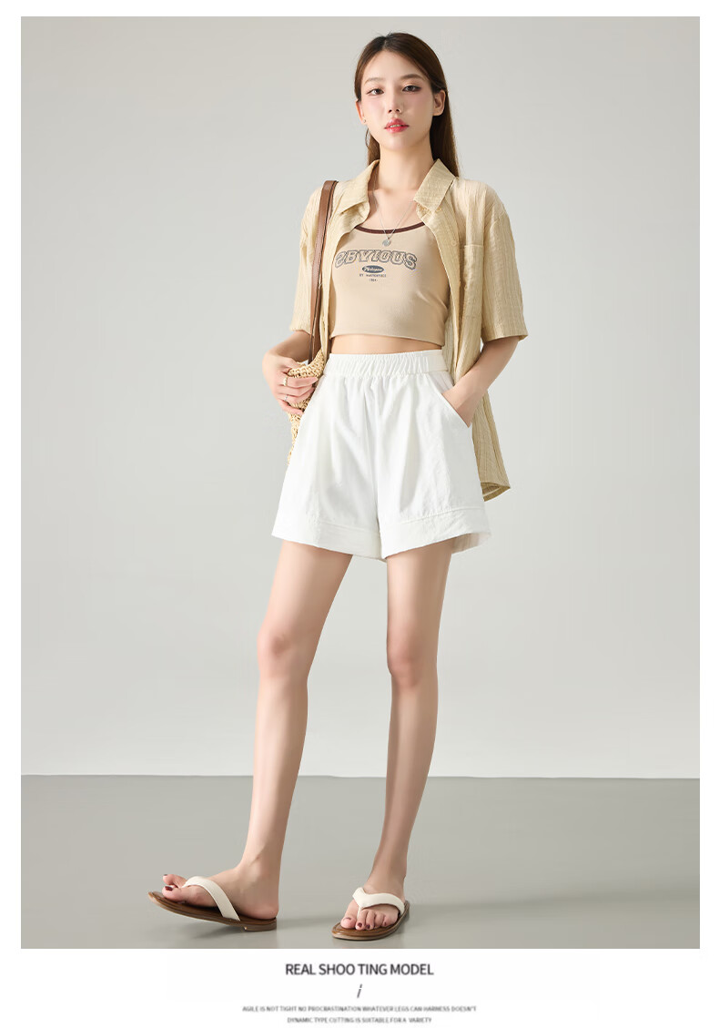 LangSha Ice Silk Yamamoto Shorts for Women, Summer 2026 Thin High-Waist Slimming Wide-Leg Mid-Length Pants, Fashionable Casual Shorts for Wome 8