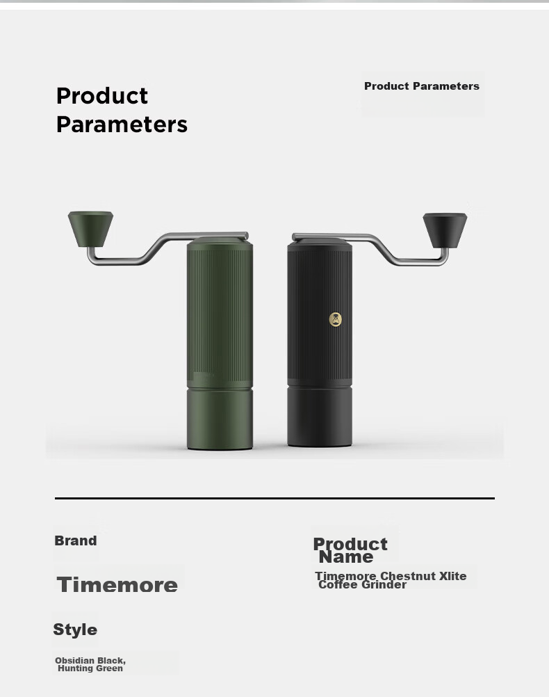 Timemore Xlite Professional Hand-Crank Coffee Grinder, Home Manual Coffee Bean Grinding Machine 26